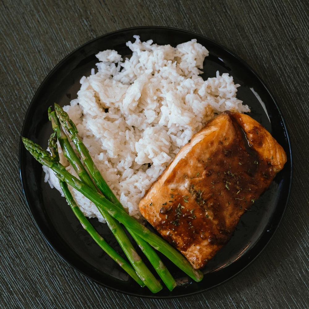 Honey glazed salmon